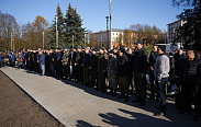 В Великом Новгороде состоялись проводы новгородцев, призванных на военную службу в рамках частичной мобилизации