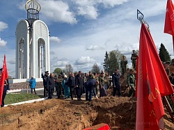 В Мясном Бору предали земле останки воинов, погибших в годы Великой Отечественной войны