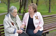 Елена Писарева встретилась с участницей Великой Отечественной войны Н.В. Морозовой