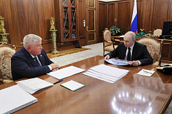 Состоялась встреча Президента России Владимира Путина с губернатором Новгородской области Александром Дроновым