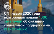 С 1 января 2020 года новгородцы подали 1000 заявлений об оказании социальной поддержки на газификацию