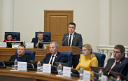 В ходе правительственного часа перед депутатами выступил министр инвестиционной политики Новгородской области Денис Носачев 