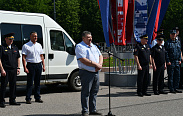 Встреча сводного отряда новгородских полицейских