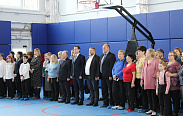 Юрий Саламонов принял участие в торжественном открытии физкультурно-спортивного комплекса в Любытино