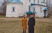 Ольга Борисова встретилась с настоятелем церкви во имя Тихвинской иконы Божьей Матери